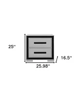 2-Drawer Nightstand – Modern Bedside Table with Storage