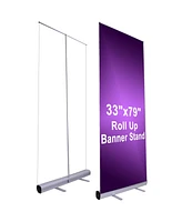 Yescom Instahibit 10pcs 33"x79" Retractable Rollup Banner Stand Trade Show Signage Display Promotion Store Portable