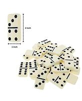 We Games Double 6 Dominoes in Magnetic Wooden Box