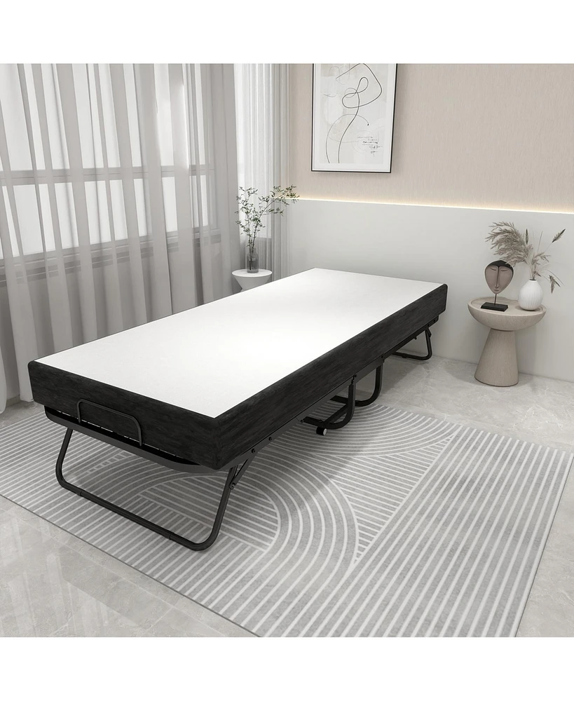 Twin Size Deluxe Diplomat Folding Bed with Luxurious Memory Foam