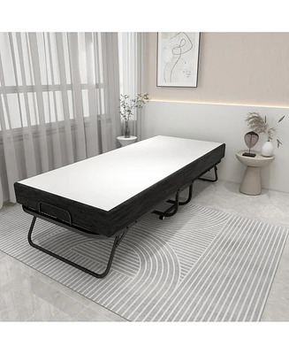 Twin Size Deluxe Diplomat Folding Bed with Luxurious Memory Foam