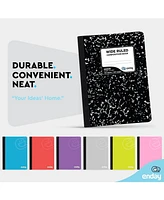 Enday Marble Composition Notebook Wide Ruled Black and White Composition Books 100 Sheets ( Pack