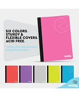 Enday Composition Notebooks College Ruled Paper, Pink Hard Cover Composition Notebook, Premium Lined Composition Books, 100 Sheets Ruled Notebook