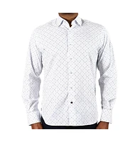 Luchiano Visconti Men's White shirt with shapes