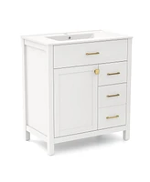 Single Bathroom Vanity with 2 Drawers and 1 Door