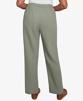 Alfred Dunner Petite Copper Canyon Patch Pocket Medium Length Elastic Waistband Pants