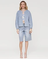 Avec Les Filles Women's Floral Embroidered Barn Jacket
