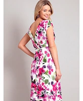 Alie Street London Women's Sophia V-Neck Short Sleeve Maxi Dress