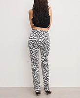 Good American Women's Zebra Icon Straight Jeans