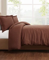 Brookyln Loom Flax Linen 3-Pc. Duvet Cover Set