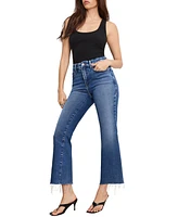 Good American Women's Soft Tech Legs Cropped Jeans