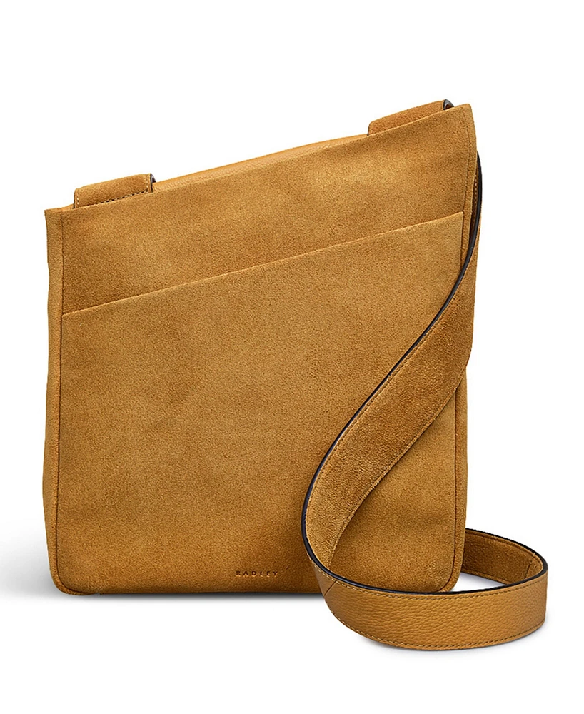 Radley London Alpha Road Suede Small Zip Top Crossbody Bag