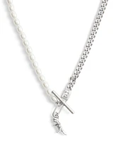 Coach Faux Stone Signature Rexy Safety Pin Choker Necklace