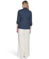 Calvin Klein Petite Faux Denim 3/4-Sleeve Jacket