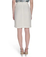 Calvin Klein Petite Faux-Wrap Pencil Skirt