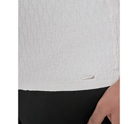 Calvin Klein Plus Textured Short-Sleeve Sweater