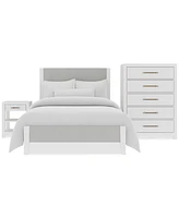 Catriona 3pc Bedroom Set (Full Upholstered Bed, Chest & Open Nightstand), Created for Macy's