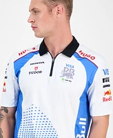 Hugo Boss Men's Short Sleeve Sponsor Logos Graphic Polo Shirt