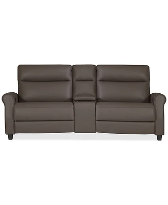 Thandler 3-Pc. Leather Sofa with 2 Power Recliners and 1 Storage Console, Exclusively at Macy's