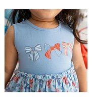 Sweet Wink Toddler Girls Patriotic Bow Tank Tutu Dress