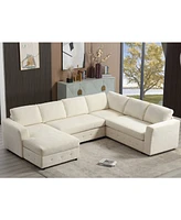 110" Oversized Modular Sectional Sofa, Chaise & Storage