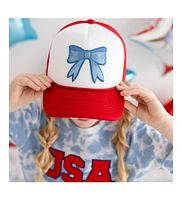 Sweet Wink Girls Patriotic Bow Patch Hat