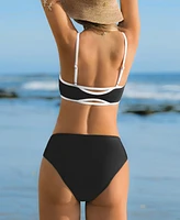 Cupshe Women's Sweetheart Neck Color Block Bikini Sets