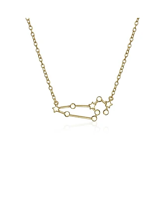 Bling Jewelry Delicate Celestial Astrology Zodiac Leo Constellation Stars Necklace Gold Plated Sterling Silver