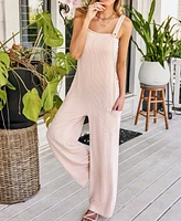 Cupshe Women's Wide-Leg Knit Overalls