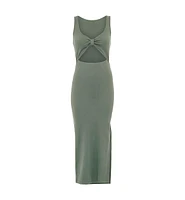 Lscn by Lascana Women's Knot Detail Cut Out Dress