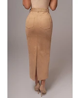 Jluxlabel Women's Joy Suede Maxi Skirt