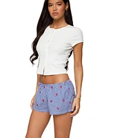 Edikted Women's Solina Ribbed Button Up Top