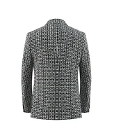 Elie Balleh Boys Black Slim Fit Logo Blazer