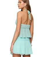 Edikted Women's Sea Star Chiffon Split Front Top