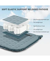 Naturehike Ultralight Self Inflating Insulated Sleeping Pad with Foam, Lightweight Rectangular Mat for Camping Backpacking Hiking Traveling