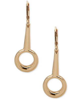 Anne Klein Gold-Tone Open Linear Earrings