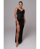 Jluxlabel Women's Cowl Neck Chain Dress