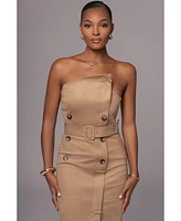 Jluxlabel Women's Xena Suede Maxi Dress