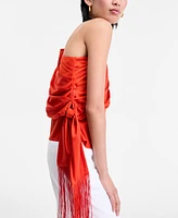 I.n.c. International Concepts Women's One-Shoulder Side-Fringe Top, Exclusively at Macy's