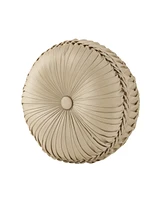 J Queen New York Sondra Tufted Decorative Pillow, 15" Round