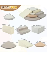 Pizza-Shaped Soft Foam Climbing Blocks for Toddlers