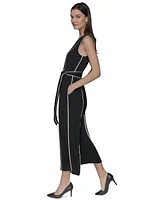 Karl Lagerfeld Paris Women's Contrast Trim Jumpsuit