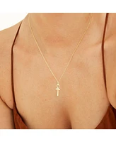 Spero London Sterling Silver Egyptian Ankh Necklace