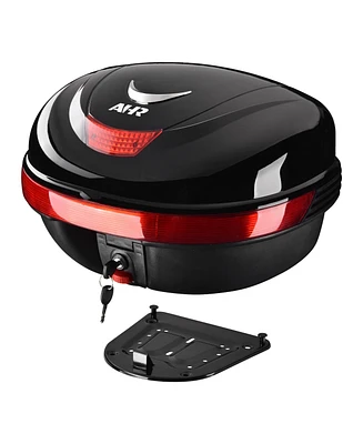 Ahr 35L Motorcycle Tour Tail Box Scooter Trunk Storage Lock Carrier Case for Helmet