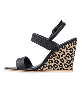 Edith | Woven Raffia High Wedge Sport Sandals