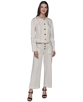 Karl Lagerfeld Paris Women's Cropped Denim Jacket
