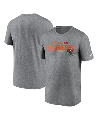Nike Men's Heather Gray Tampa Bay Buccaneers Legend Team Shoutout Performance T-Shirt