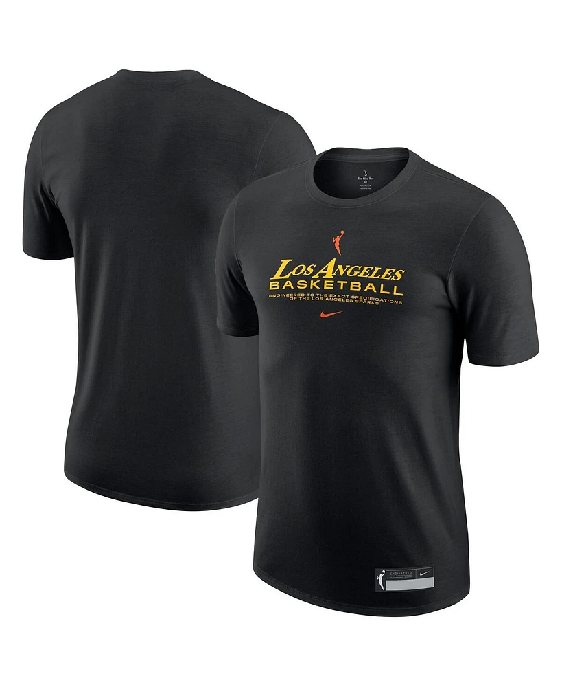 Nike Men's Black Los Angeles Sparks On-Court Legend Essential Practice Performance T-Shirt