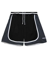 Mitchell Ness Men's AND1 Black/Green AND1 Og Game Mesh Reversible Shorts