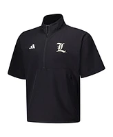Adidas Men's Black Louisville Cardinals 2024 Half-Zip Short Sleeve Training Jacket